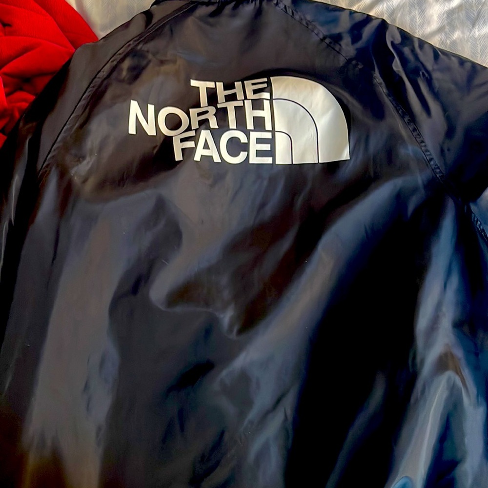 Long Black Windbreaker Jacket by North Face